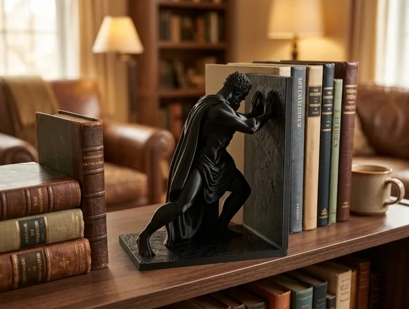 Книгодержатель с греческой статуей