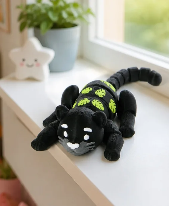 Гибкая пантера из джунглей — шарнирная игрушка
