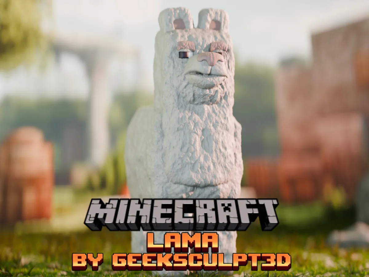 Лама из Minecraft – коллекционная скульптура фан-арт