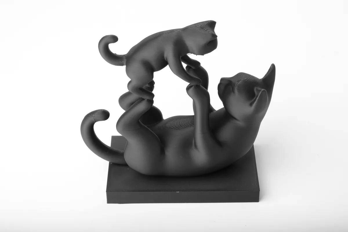 Скульптура Игривые Кошки – Кошка и Котёнок — фото 2