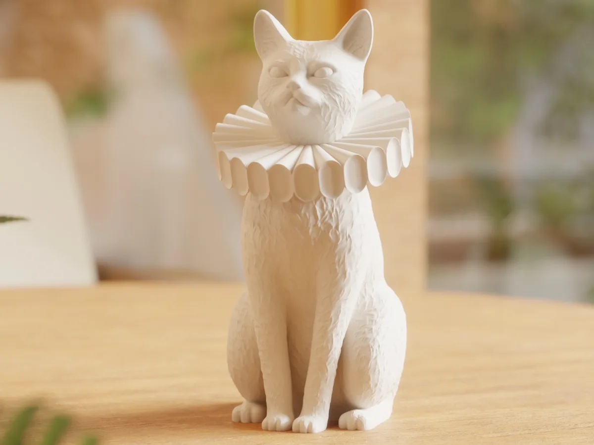 Кот в воротнике – фигурка в стиле барокко