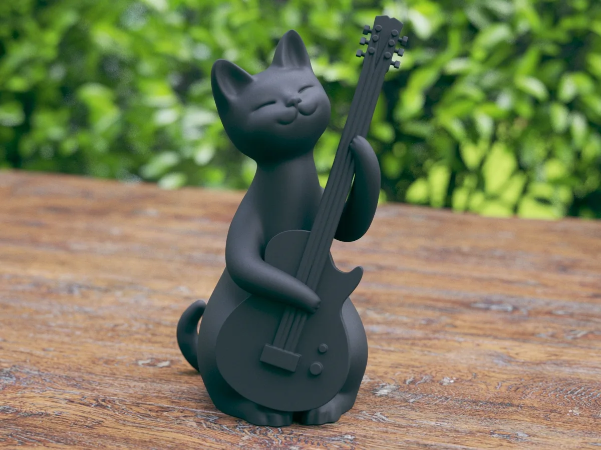 Кот-рокзвезда — скульптура
