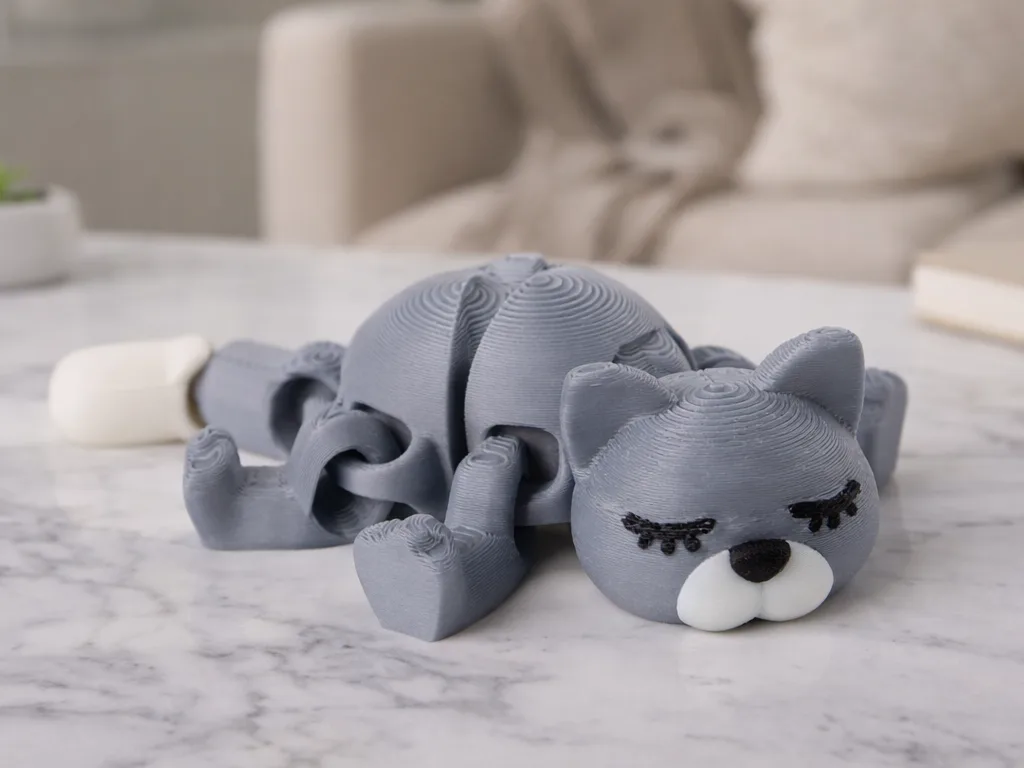 Шарнирный спящий кот — флекси-игрушка