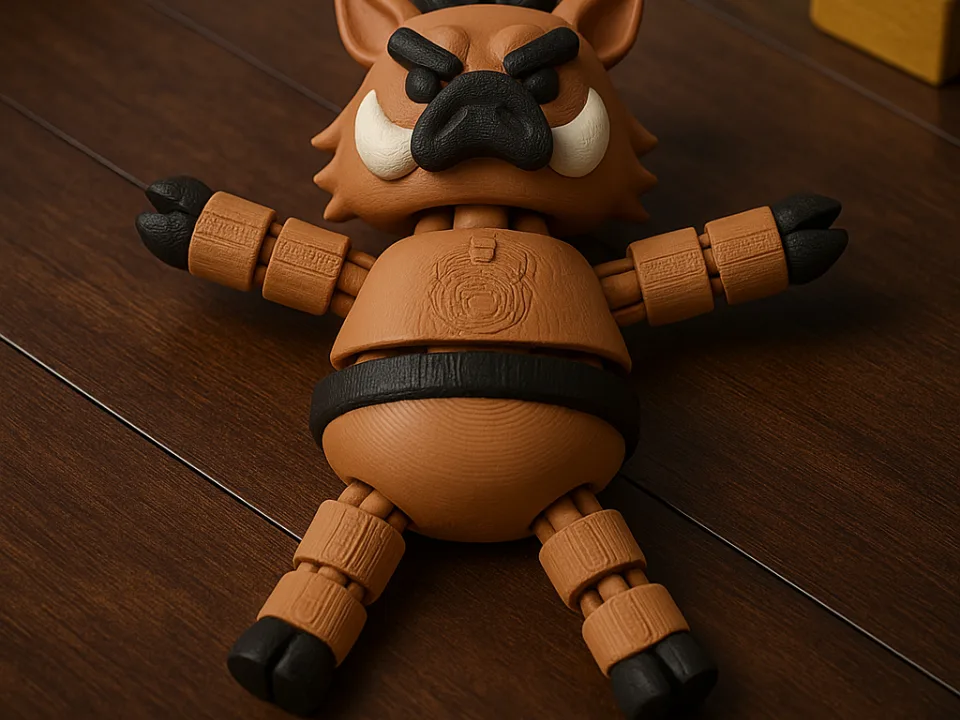 Шарнирная игрушка «Кабан-воин» — брелок