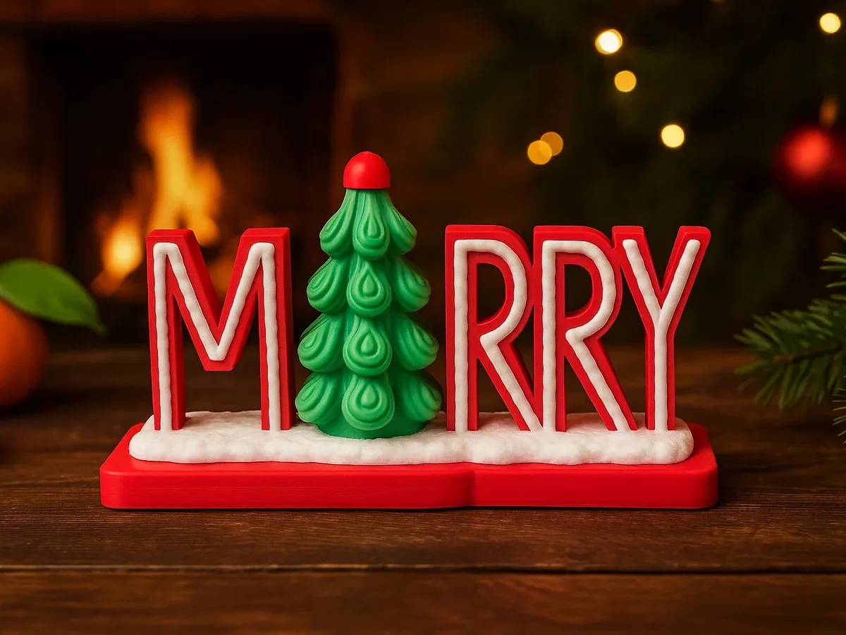 Надпись MERRY Christmas – декор для стола