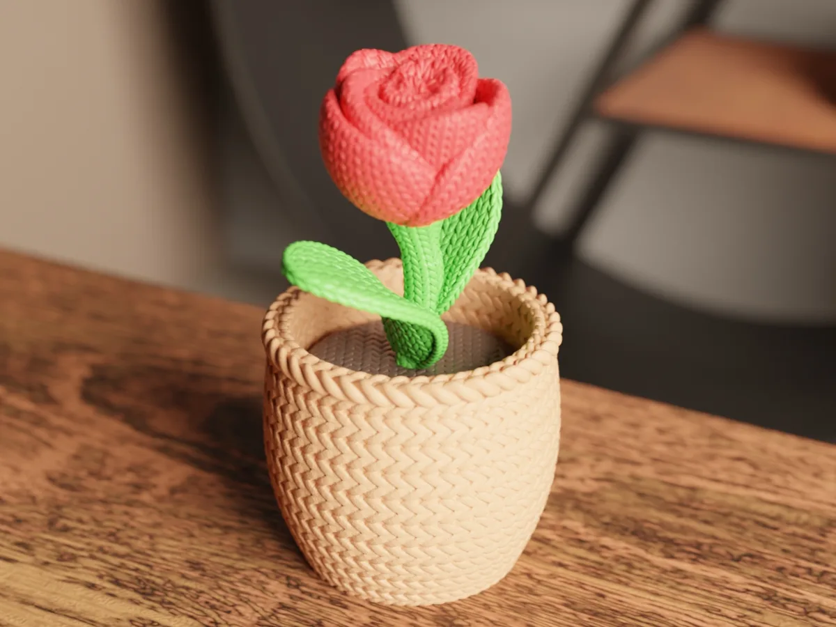3D роза крючком – декоративный цветок