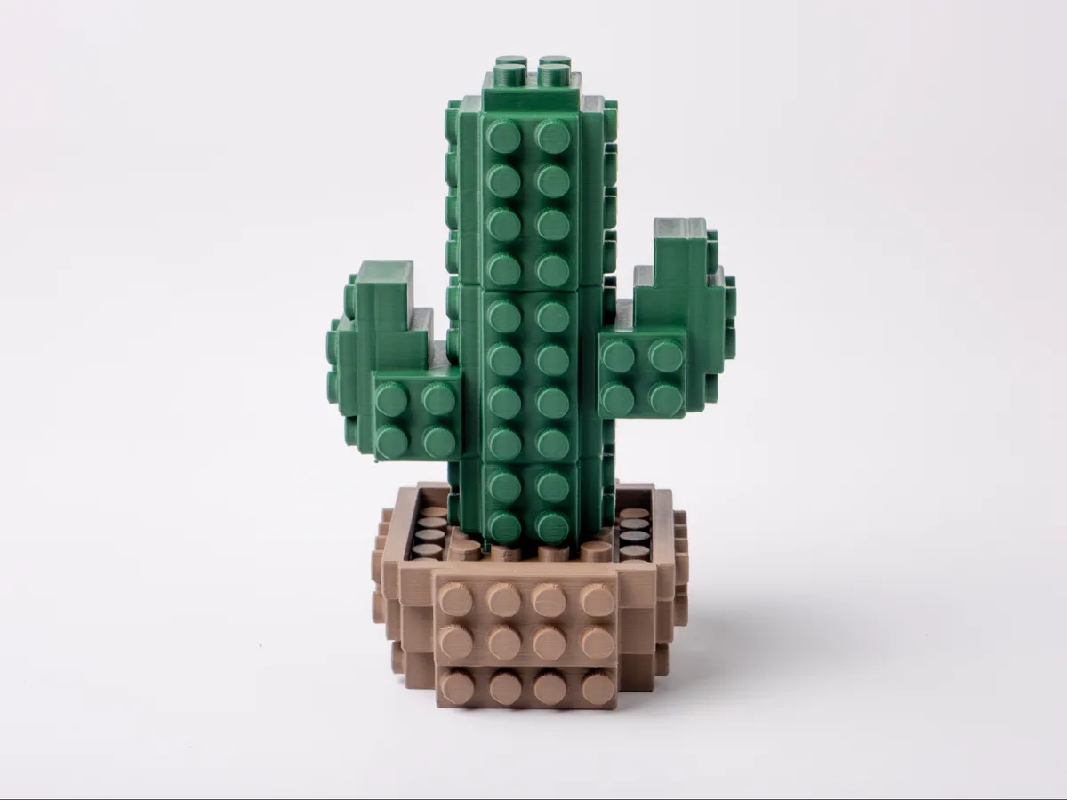 Кактус LEGO — оригинальная 3D-скульптура