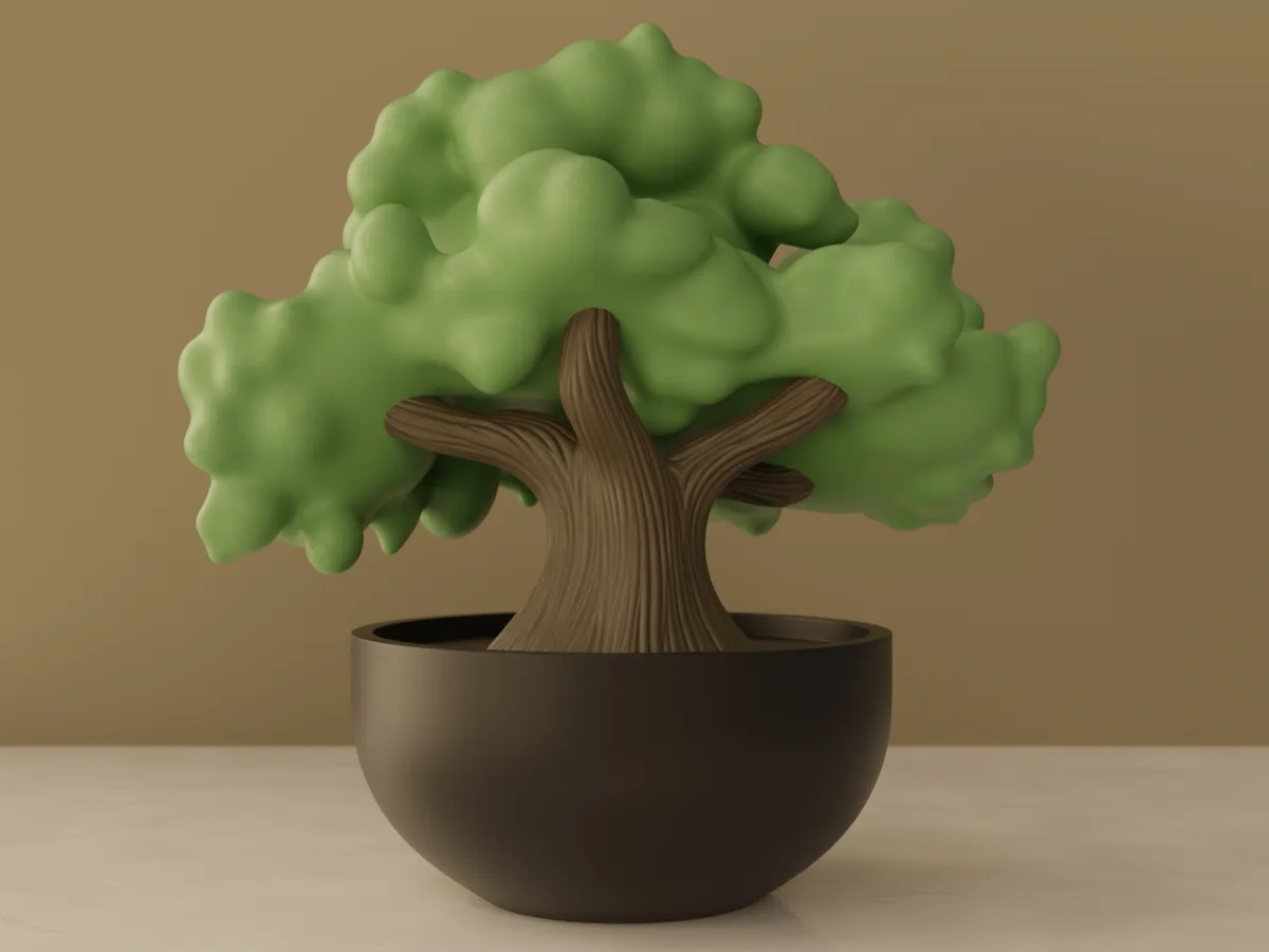 Стилизованное дерево бонсай — 3D-печать
