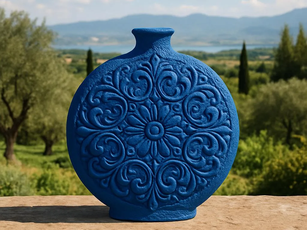Ваза Sicilia Blu – средиземноморский текстурный декор