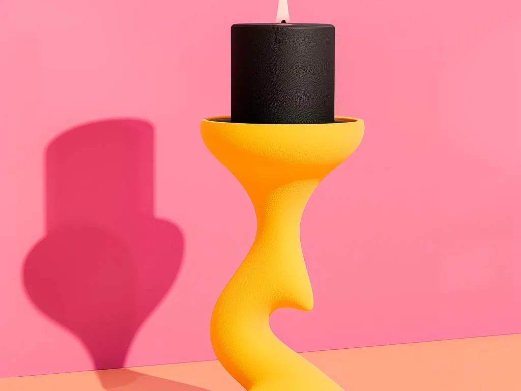Свеча «Twist Pop» — подсвечник в стиле Мемфис