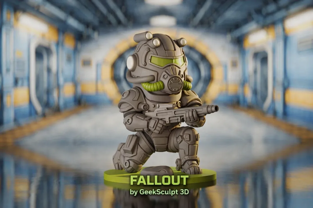 Фигурка силовой брони из Fallout